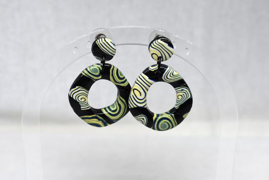 Kandinsky-Inspired Irregular Donut Earrings