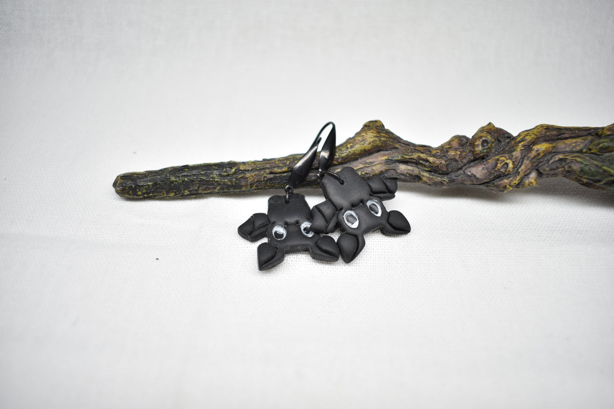 Hanging around Bat Earrings