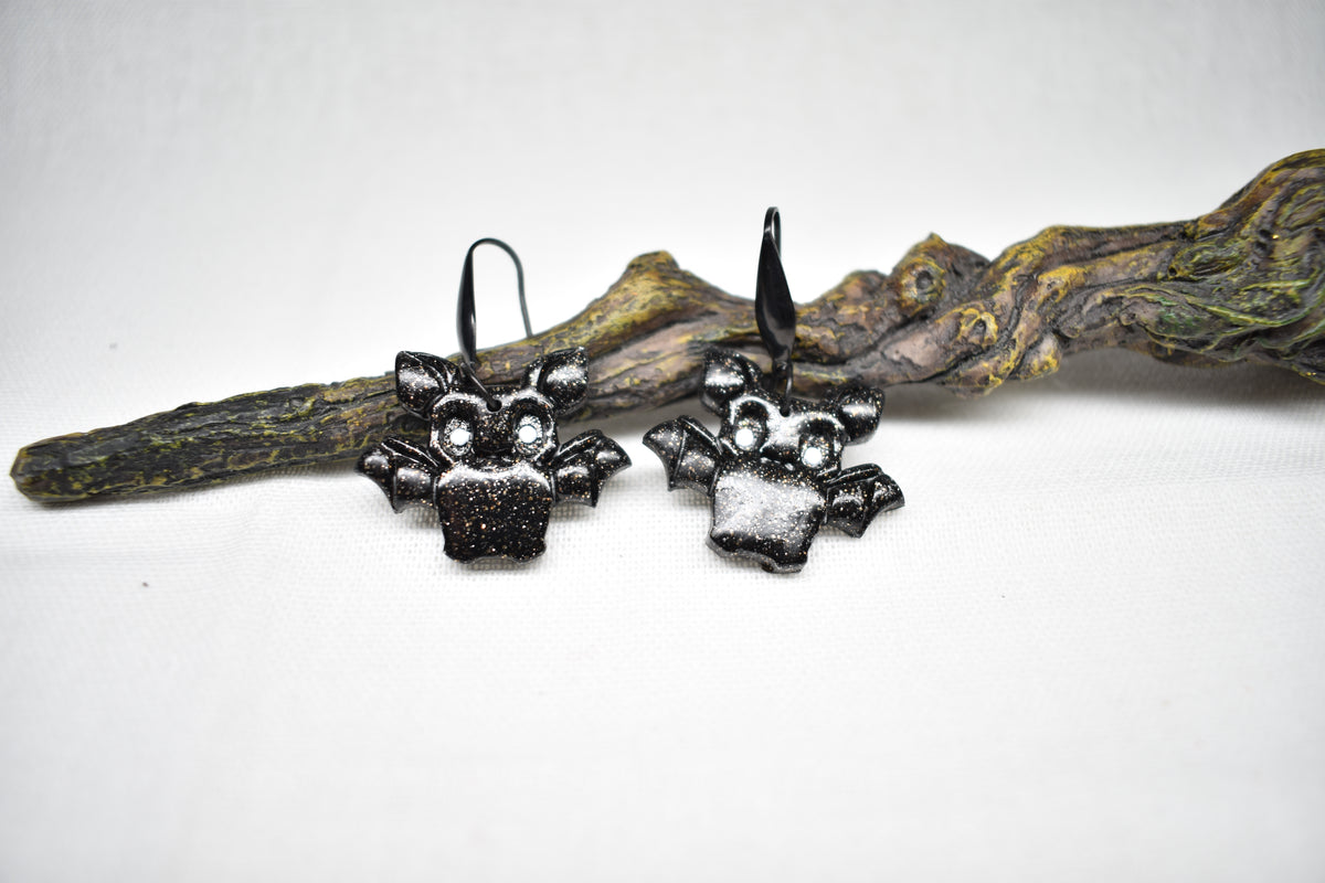 Hanging around Bat Earrings