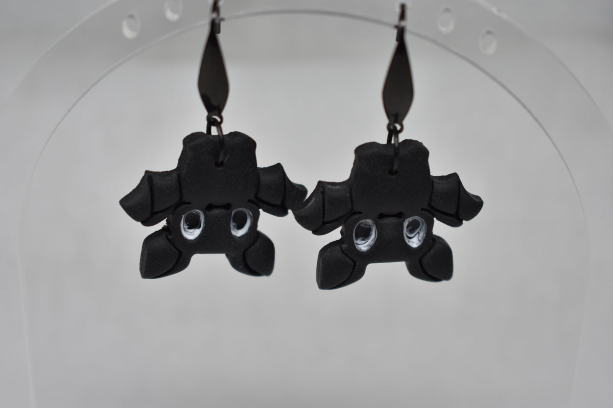 Hanging around Bat Earrings