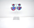 Rainbow Half-Moon Soutache Drop Earrings