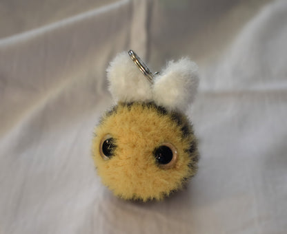 Fuzzy Bee Keyring