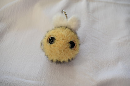 Fuzzy Bee Keyring
