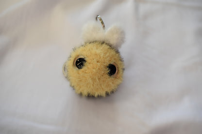 Fuzzy Bee Keyring