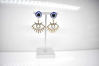 Evil Eye with brass charm 
