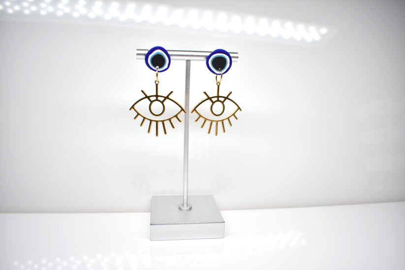 Evil Eye with brass charm 