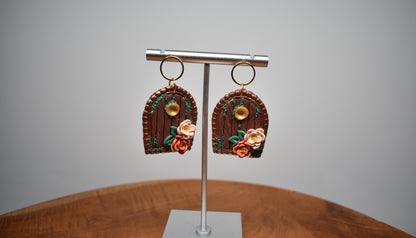 Fairy Doors with Peach flower 