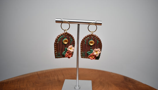 Fairy Doors with Peach flower 