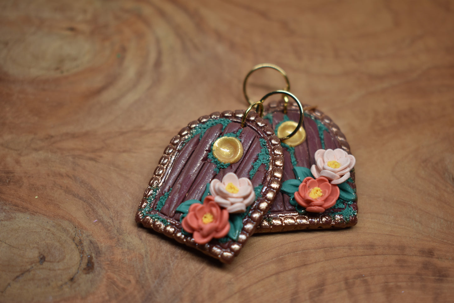 Fairy Doors with Peach flower 