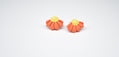 Half Flower stud Orange 
