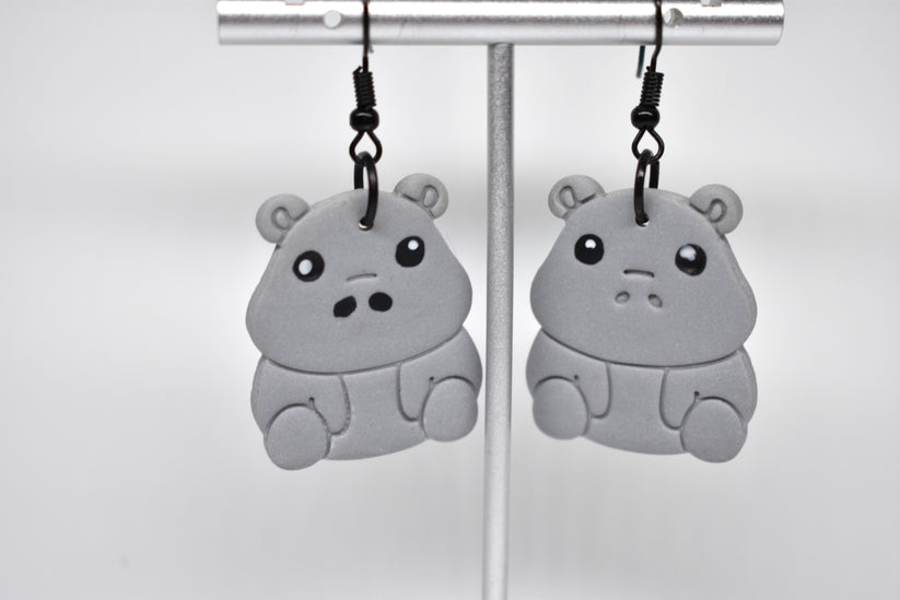 Hippopotamus Earrings 