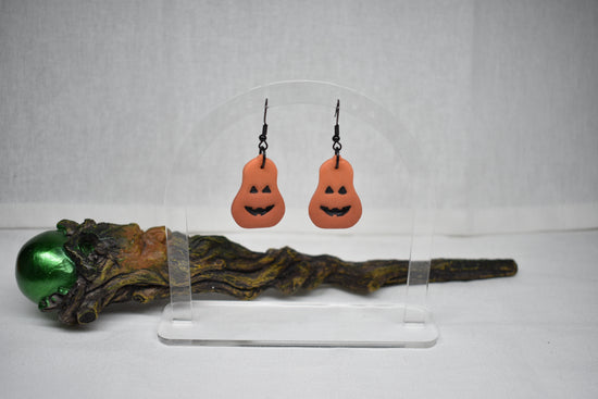 Jack-o-Lantern Butternut Earrings