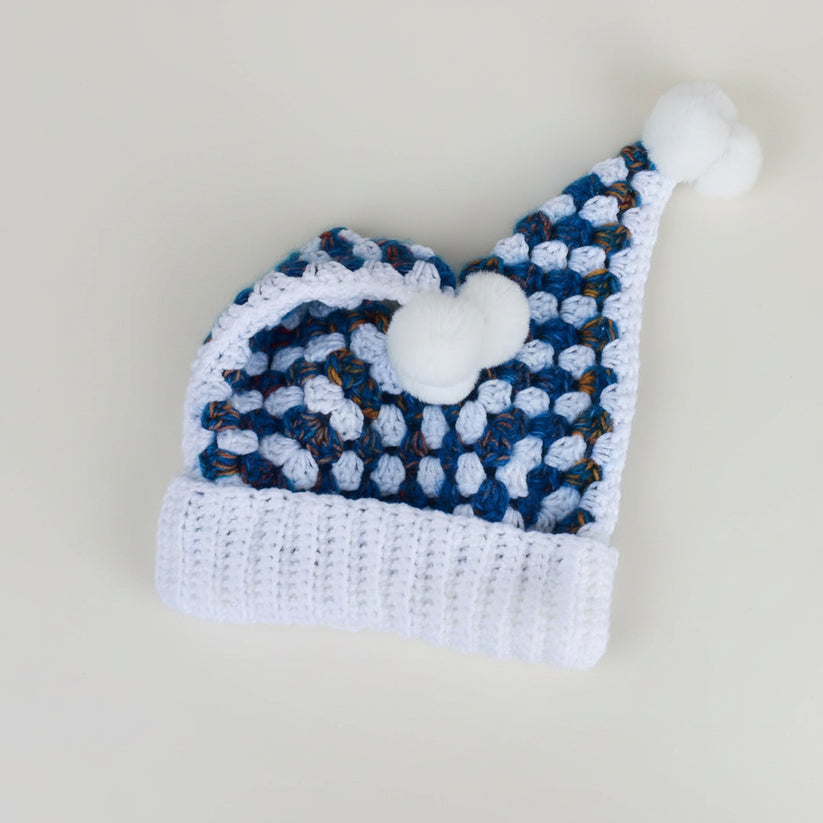 Jester beanie Blue/White 