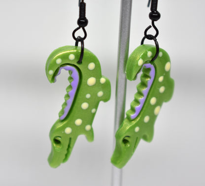 Laying Crocodile earrings 