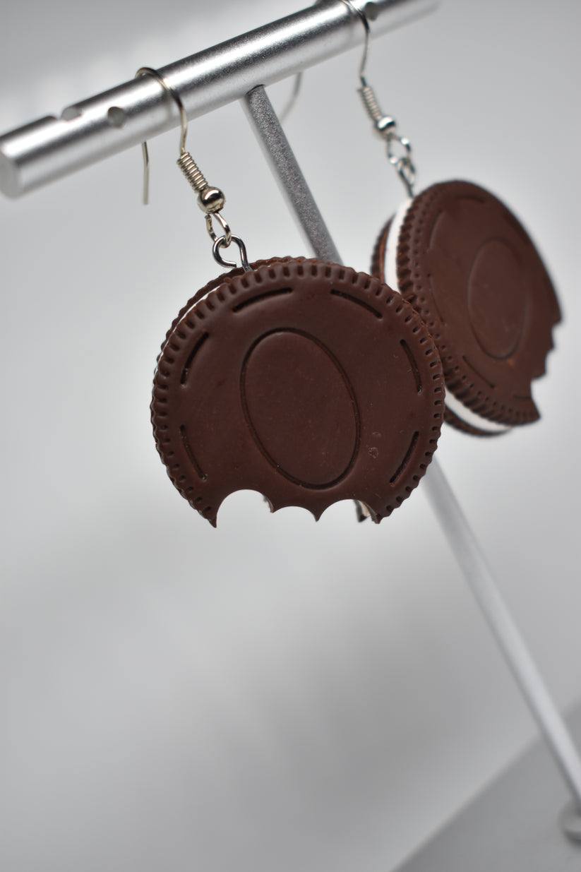Oreo cookie earrings 