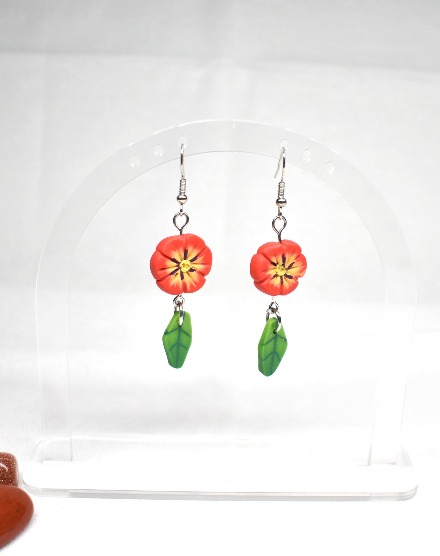 Pansy Flower Earrings