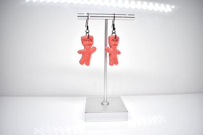 Sour Patch kids' earrings Red