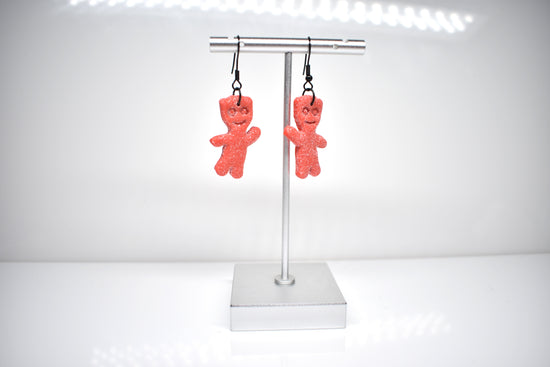 Sour Patch kids' earrings Red