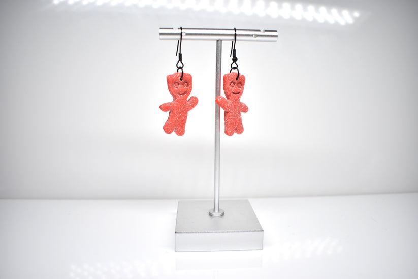 Sour Patch kids' earrings Red
