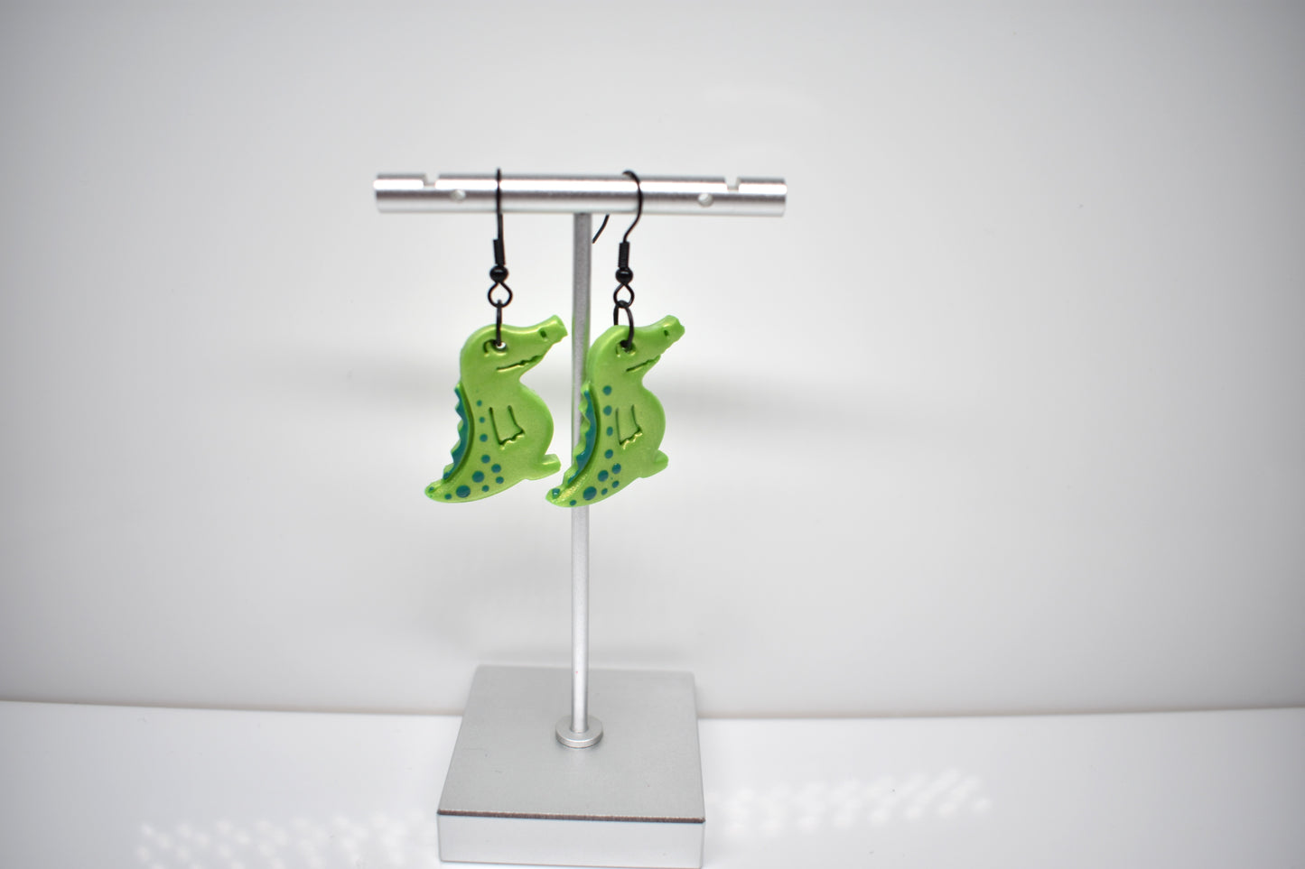 Standing  Crocodile earrings 2
