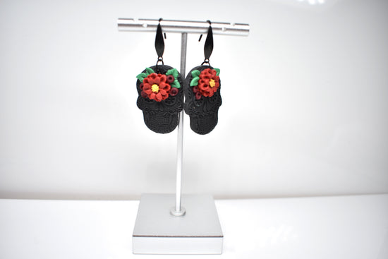 Sugar Skulls burgundy 