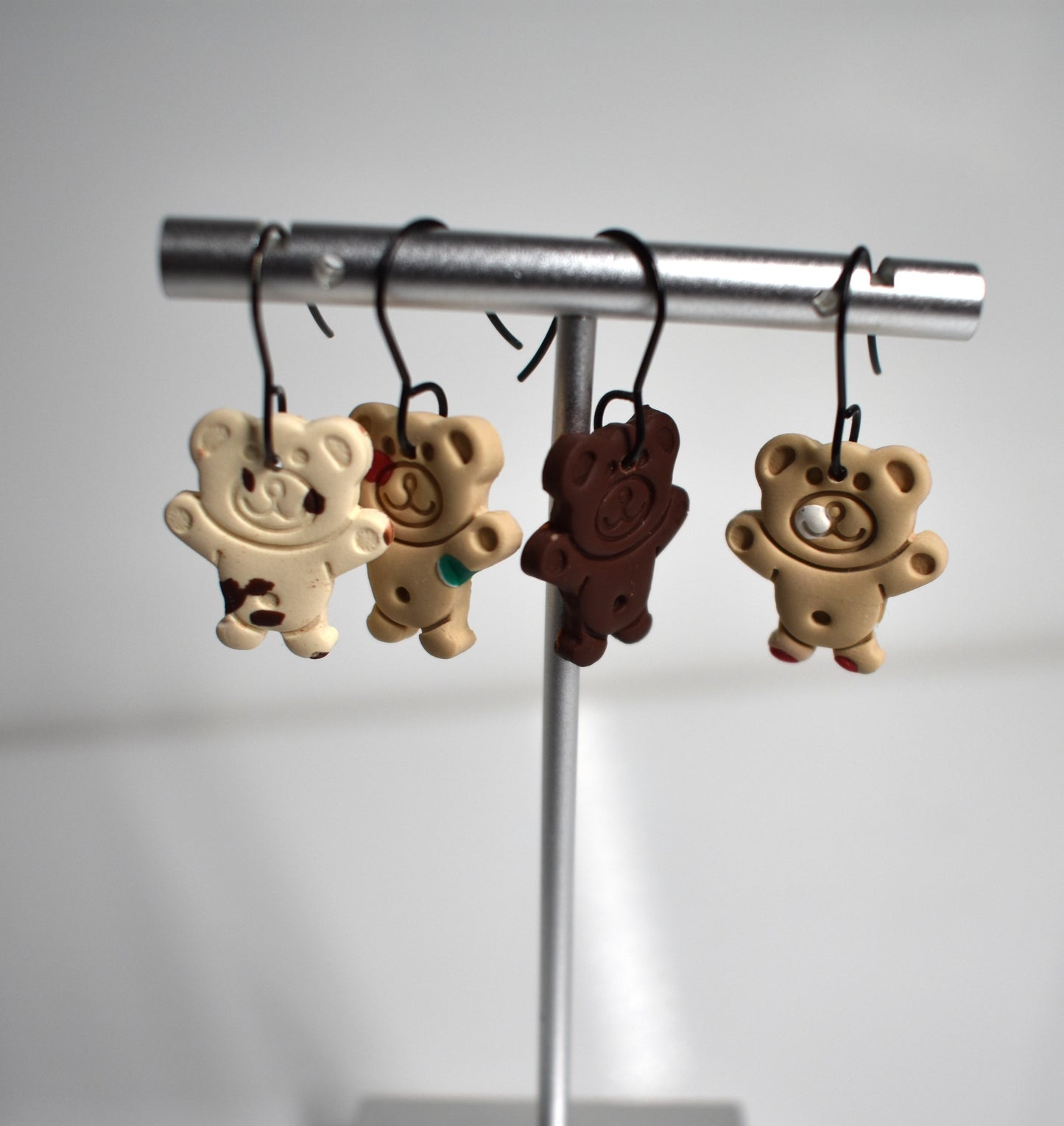 Tiny teddy earrings 